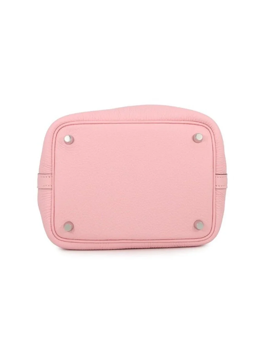 Hermes Handbag Picotin Lock PM Rose Sakura Silver Taurillon Clemence Tote